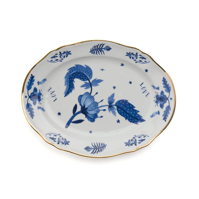 OVAL PLATTER - BLUE