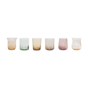 PASTEL WATER GLASSES-SET OF 6