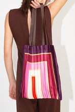 Load image into Gallery viewer, PLEATED BAG - STRIPED PINK