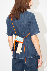 MINI PLEATED BAG - BLUE