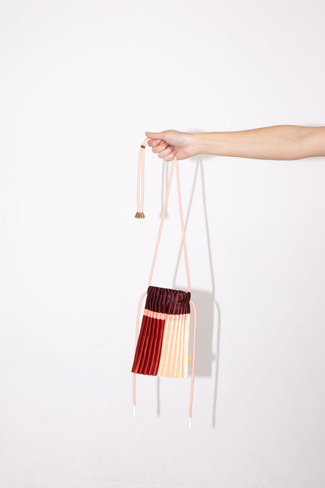 MINI PLEATED BAG- RUBY