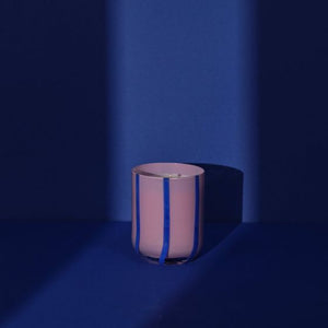 PURPLE & BLUE STRIPED SOY CANDLE