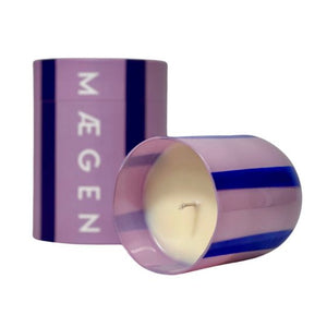 PURPLE & BLUE STRIPED SOY CANDLE