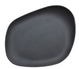 Yayoi Flat Black Plate (L) - set of 6