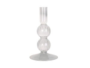 CANDLEHOLDER BUBBLES CLEAR (S)